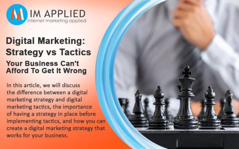 Digital marketing strategy vs digital marketing tactics